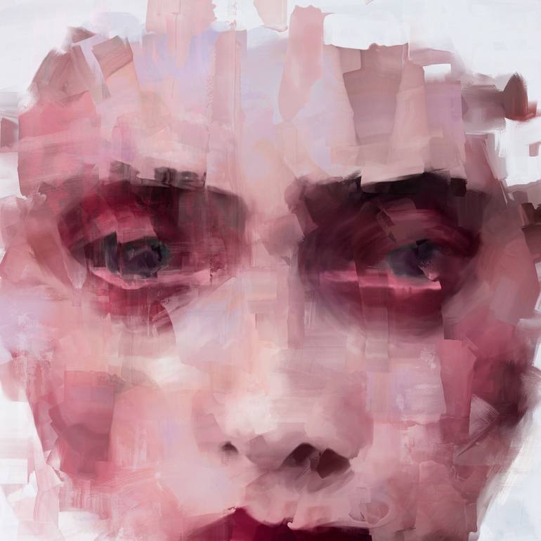 Original Expressionism Portrait Printmaking by Andrew Binder