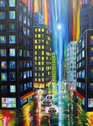 Print of Expressionism Cities Paintings by Galina Zimmatore