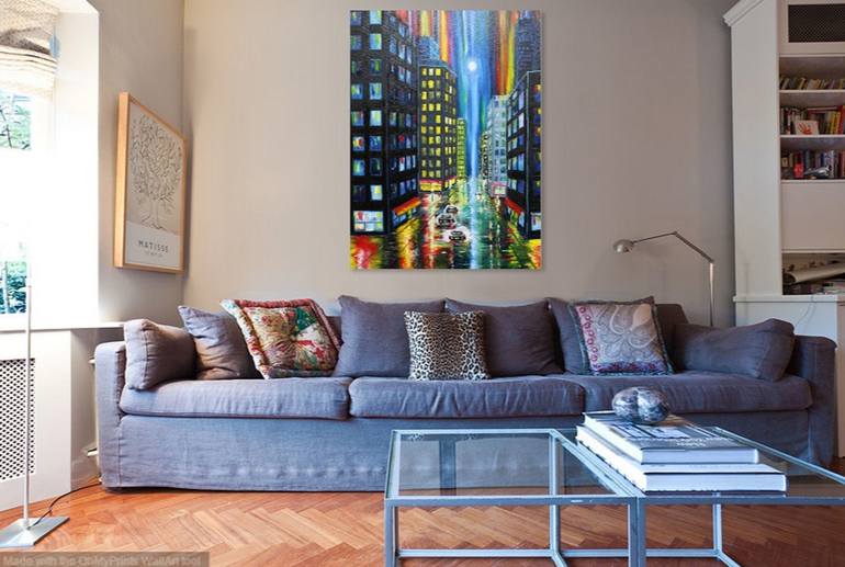 Original Expressionism Cities Painting by Galina Zimmatore