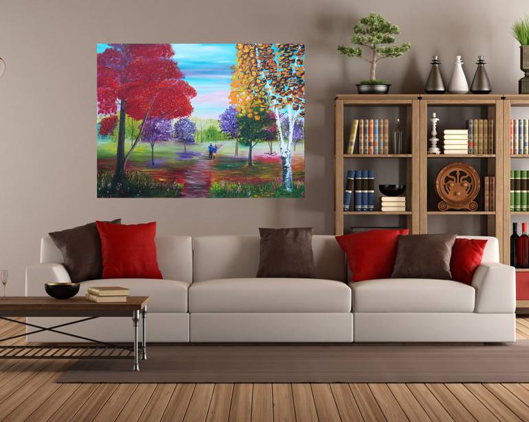 Original Impressionism Landscape Painting by Galina Zimmatore