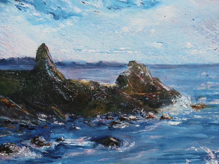 Original Expressionism Seascape Painting by Galina Zimmatore