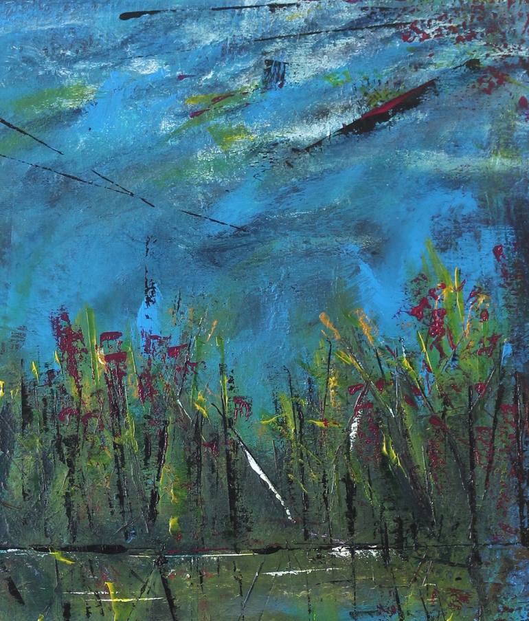 Original Expressionism Landscape Painting by Galina Zimmatore