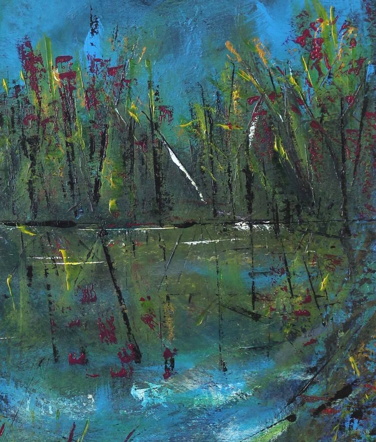 Original Expressionism Landscape Painting by Galina Zimmatore