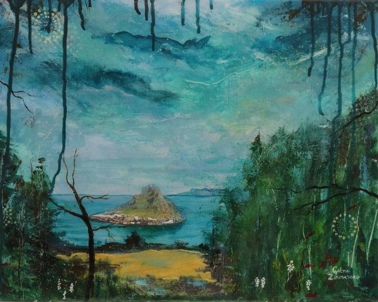 Original Expressionism Landscape Painting by Galina Zimmatore