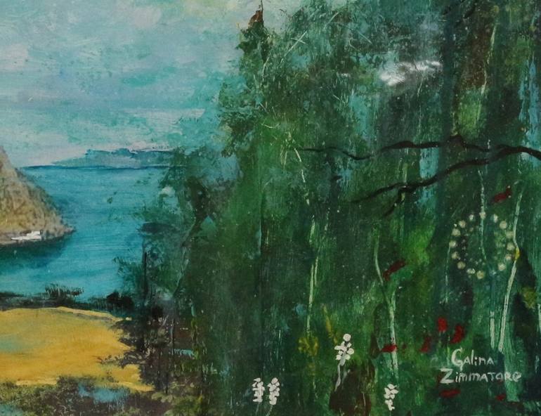 Original Expressionism Landscape Painting by Galina Zimmatore