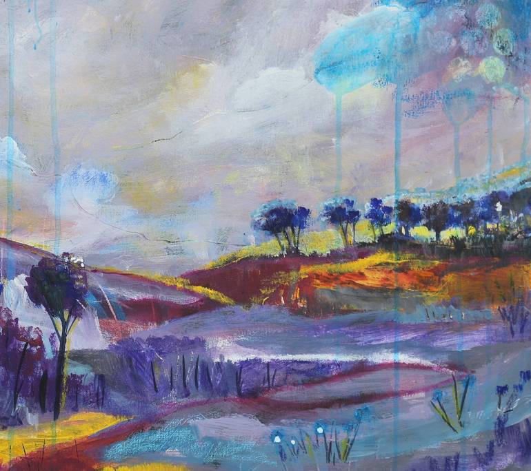 Original Abstract Expressionism Landscape Painting by Galina Zimmatore