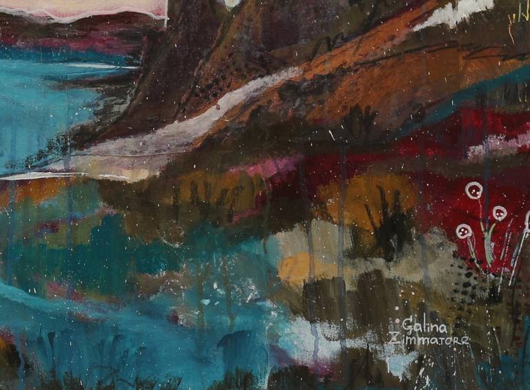 Original Abstract Landscape Painting by Galina Zimmatore