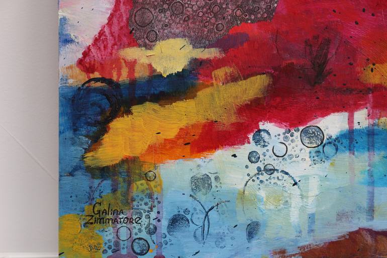 Original Abstract Landscape Painting by Galina Zimmatore