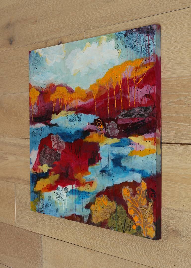 Original Abstract Landscape Painting by Galina Zimmatore