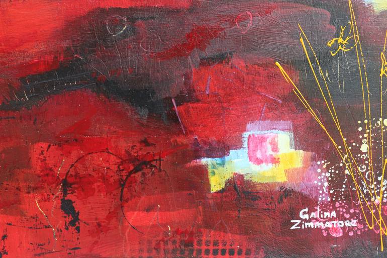 Original Abstract Expressionism Abstract Painting by Galina Zimmatore
