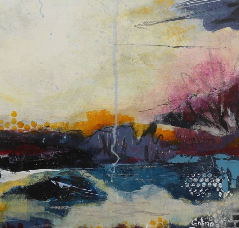 Original Abstract Expressionism Landscape Painting by Galina Zimmatore