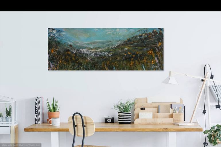 Original Abstract Landscape Painting by Galina Zimmatore