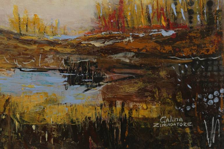 Original Abstract Landscape Painting by Galina Zimmatore