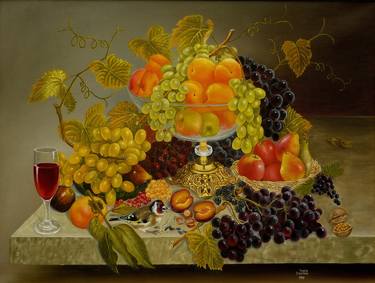 Original Realism Still Life Painting by Vasily Zolottsev