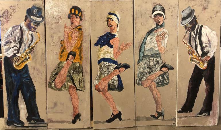Print of Modern Time Paintings by Kika Selezneff Aleman