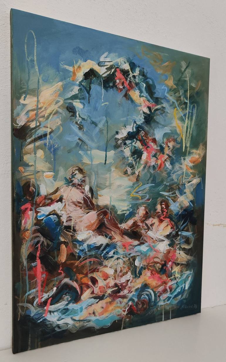 Original Abstract Expressionism Classical mythology Painting by Mandy Racine