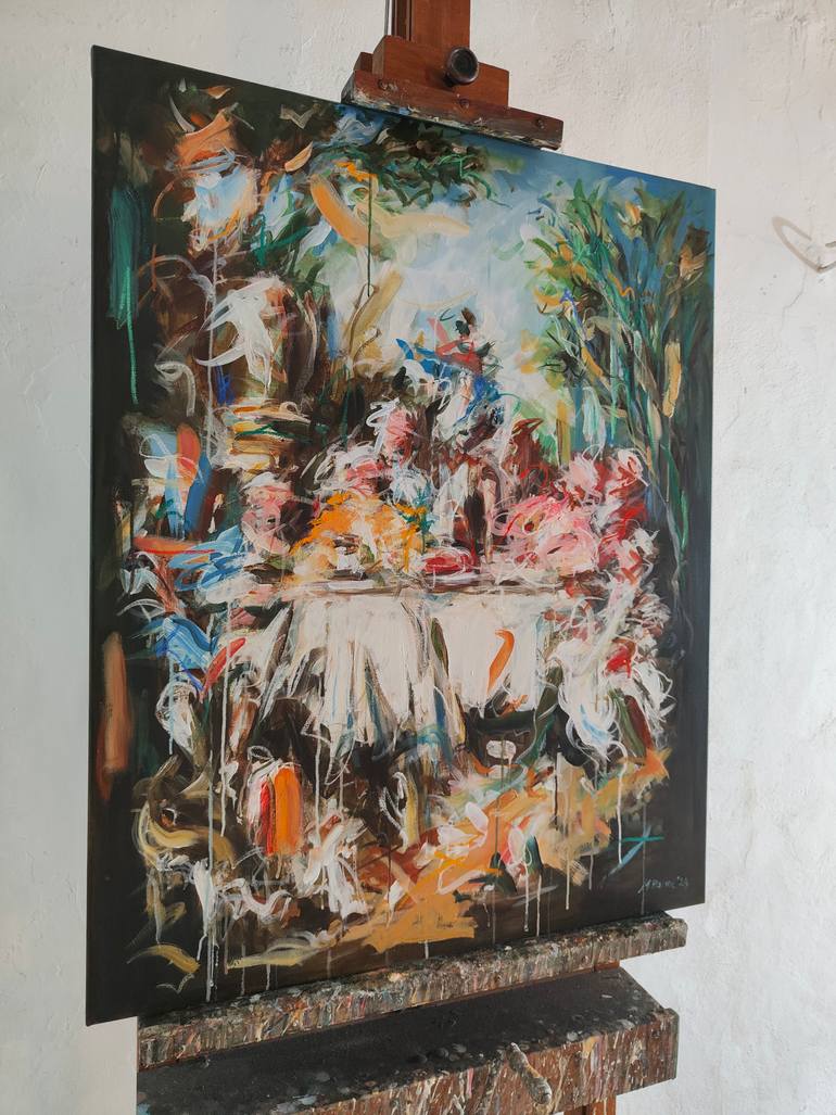 Original Abstract People Painting by Mandy Racine