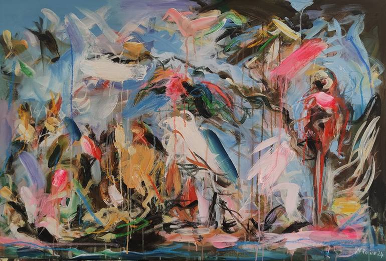 Original Abstract Expressionism Abstract Paintings by Mandy Racine