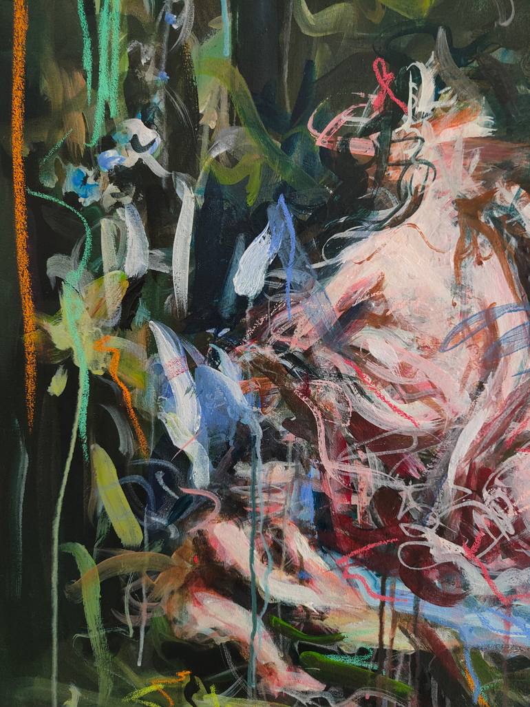 Original Abstract Expressionism People Painting by Mandy Racine