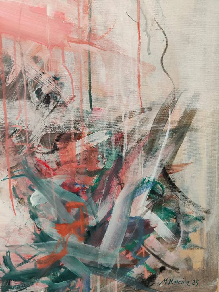Original Abstract Expressionism People Painting by Mandy Racine