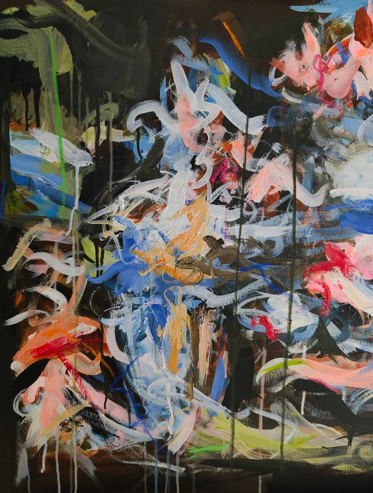 Original Abstract Expressionism Abstract Painting by Mandy Racine