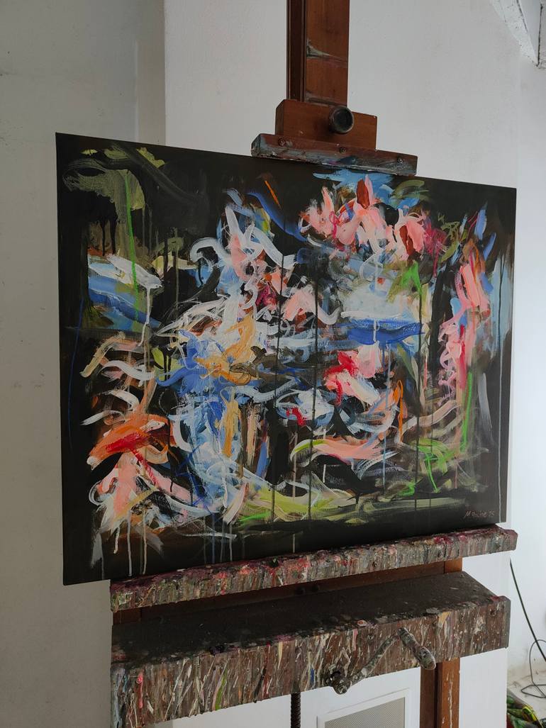 Original Abstract Expressionism Abstract Painting by Mandy Racine