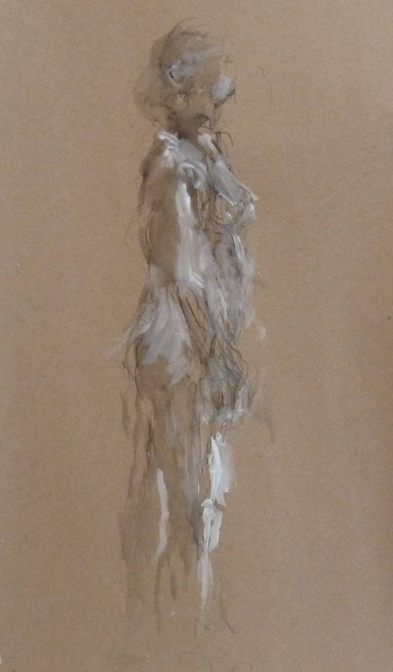 Original Expressionism Nude Drawings by Mandy Racine