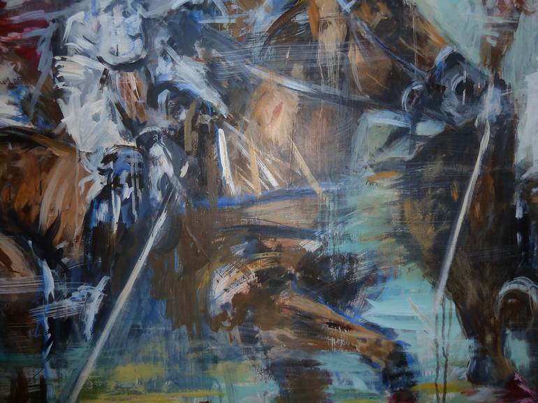 Original Abstract Expressionism Horse Painting by Mandy Racine