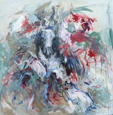Original Abstract Expressionism Horse Paintings by Mandy Racine