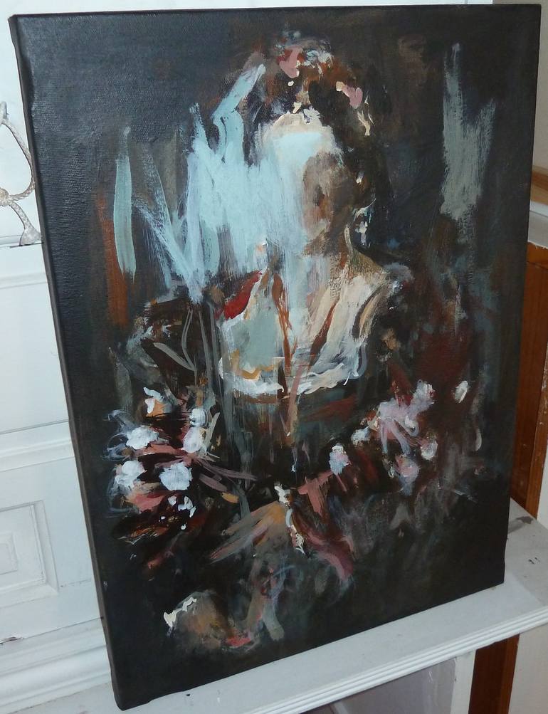 Original Abstract Portrait Painting by Mandy Racine