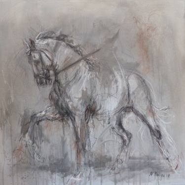 Original Abstract Expressionism Horse Drawings by Mandy Racine