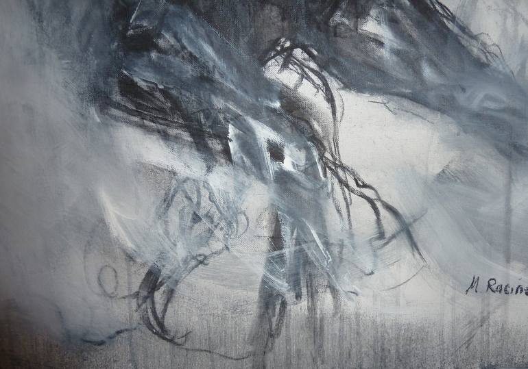 Original Abstract Expressionism Horse Drawing by Mandy Racine