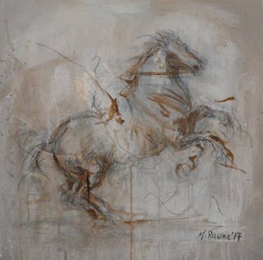 Original Expressionism Horse Drawings by Mandy Racine