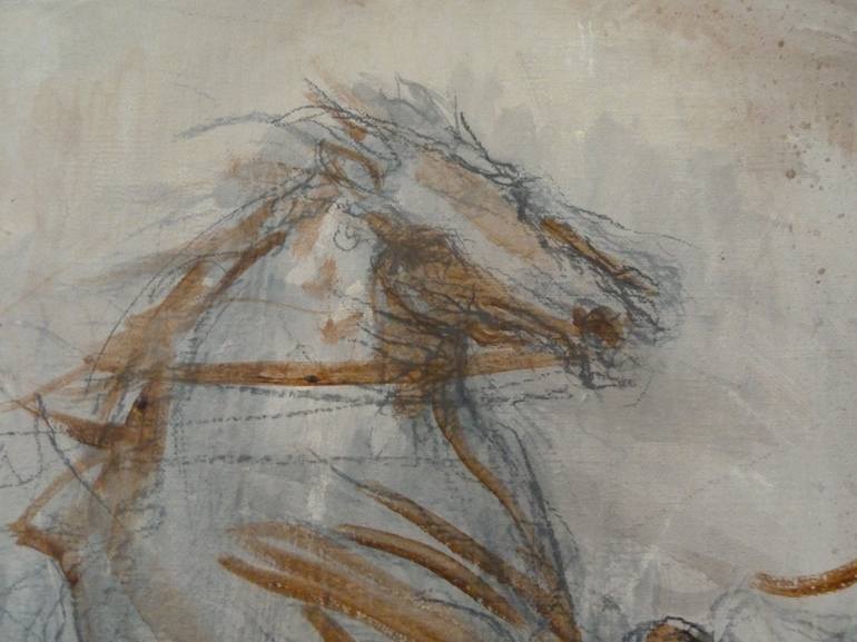 Original Expressionism Horse Drawing by Mandy Racine