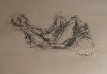Original Abstract Expressionism Nude Drawings by Mandy Racine