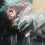Inspired by Gainsborough's portrait of his daughter Mary - I was drawn to some of the abstract elements in the original and have painted my own gestural version.