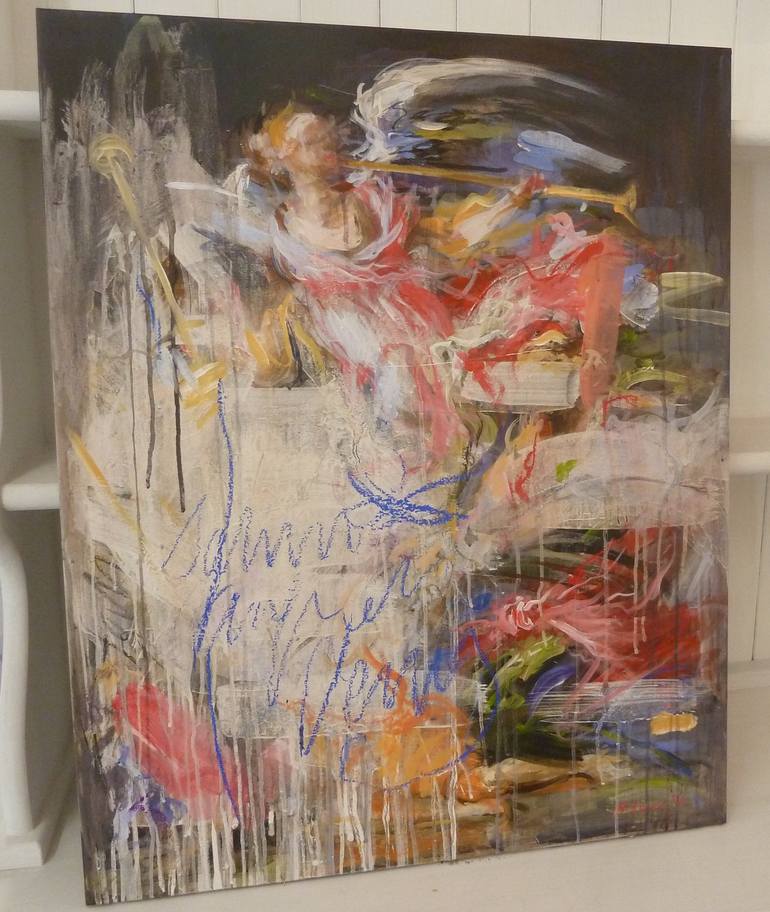 Original Abstract Expressionism Religious Painting by Mandy Racine