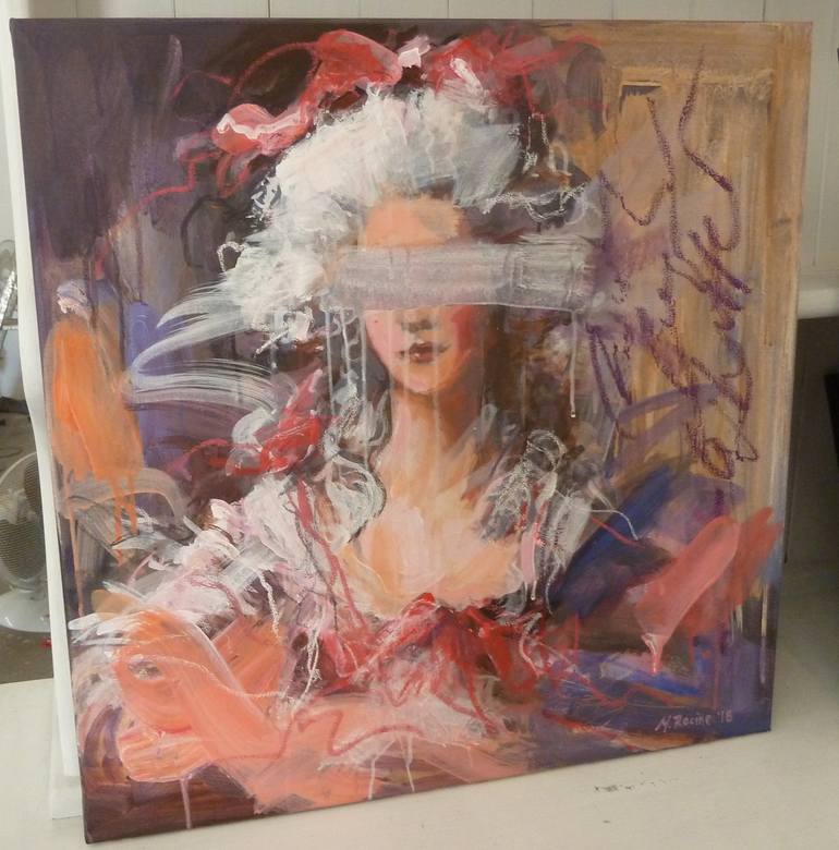 Original Abstract Expressionism Portrait Painting by Mandy Racine