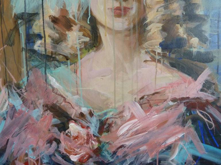 Original Abstract Expressionism Portrait Painting by Mandy Racine