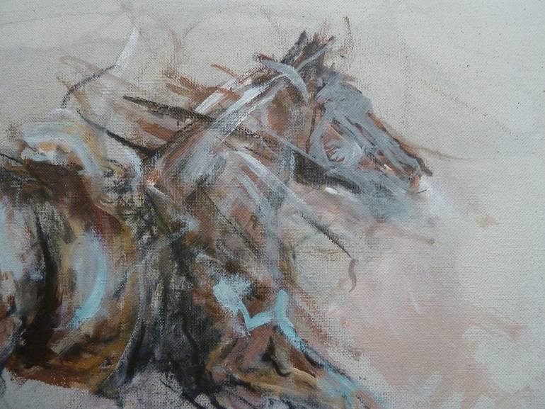 Original Abstract Expressionism Horse Painting by Mandy Racine