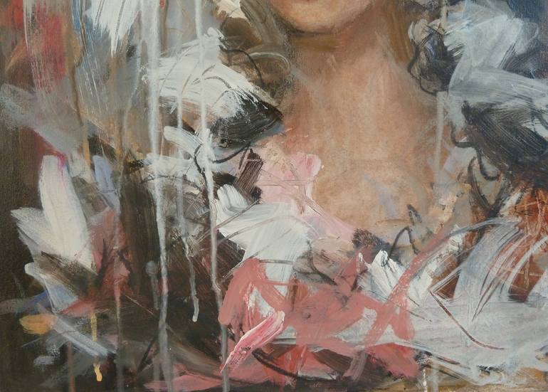 Original Abstract Expressionism Portrait Painting by Mandy Racine