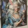 This is my contemporary take on the classic portrait of Marie Antoinette by Vigee Lebrun - I just love the flow of the hair, ribbons and fabrics. I've tried to inject an element of movement through gestural brushstrokes and marks.