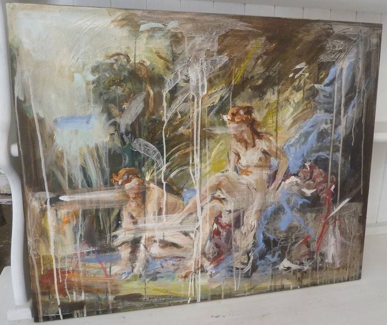 Original Abstract Expressionism Classical mythology Painting by Mandy Racine