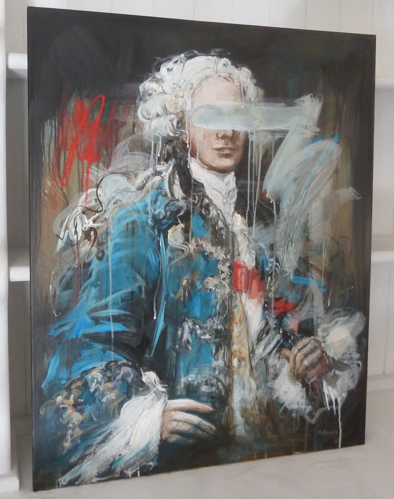 Original Abstract Expressionism People Painting by Mandy Racine