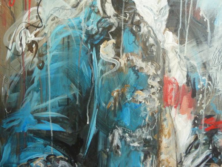 Original Abstract Expressionism People Painting by Mandy Racine