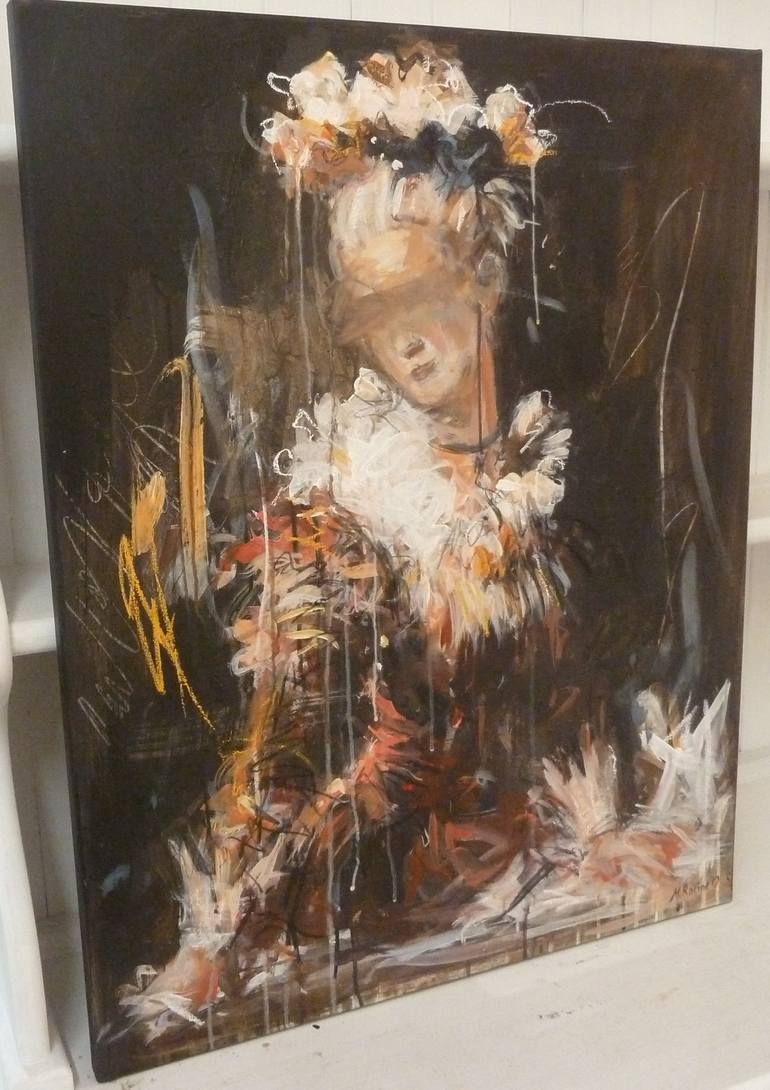 Original Abstract Expressionism Portrait Painting by Mandy Racine