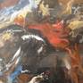 One of my favourite artists - Rubens - just love his colors and composition - this is my contemporary take on his painting 'Peace & War'. I've injected some abstract qualities and movement through gestural brush strokes.
