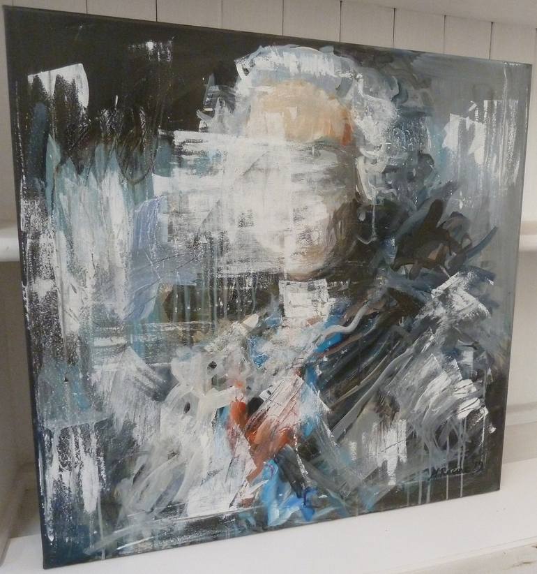 Original Abstract Portrait Painting by Mandy Racine