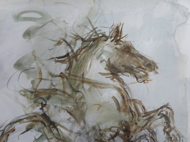 Original Expressionism Horse Painting by Mandy Racine