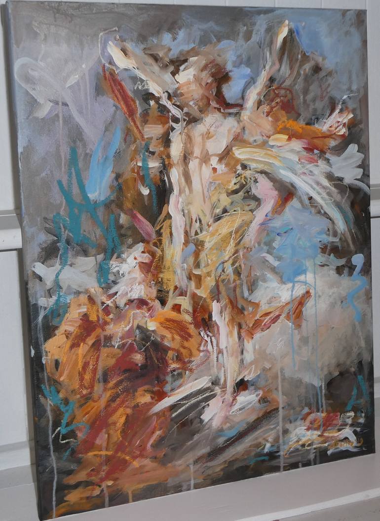 Original Abstract Religious Painting by Mandy Racine